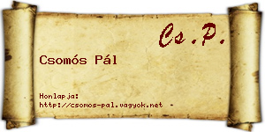 Csomós Pál névjegykártya
