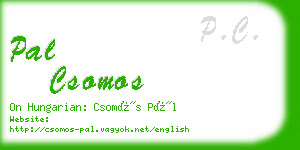 pal csomos business card